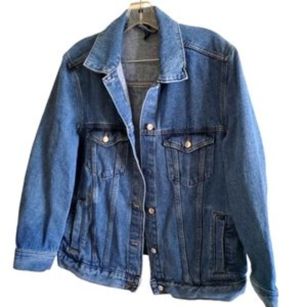 Divided by H&M Denim Jean Jacket with Handpainted Design Size 10
